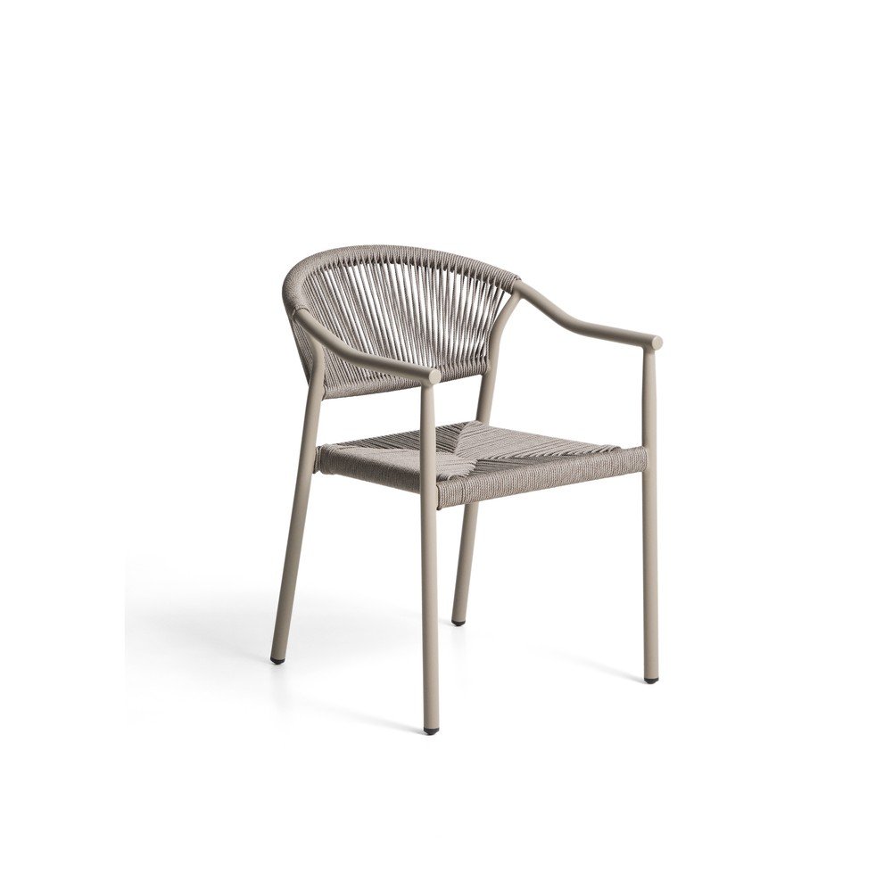 Szürkésbarna rattan kerti szék Livadia – Kave Home