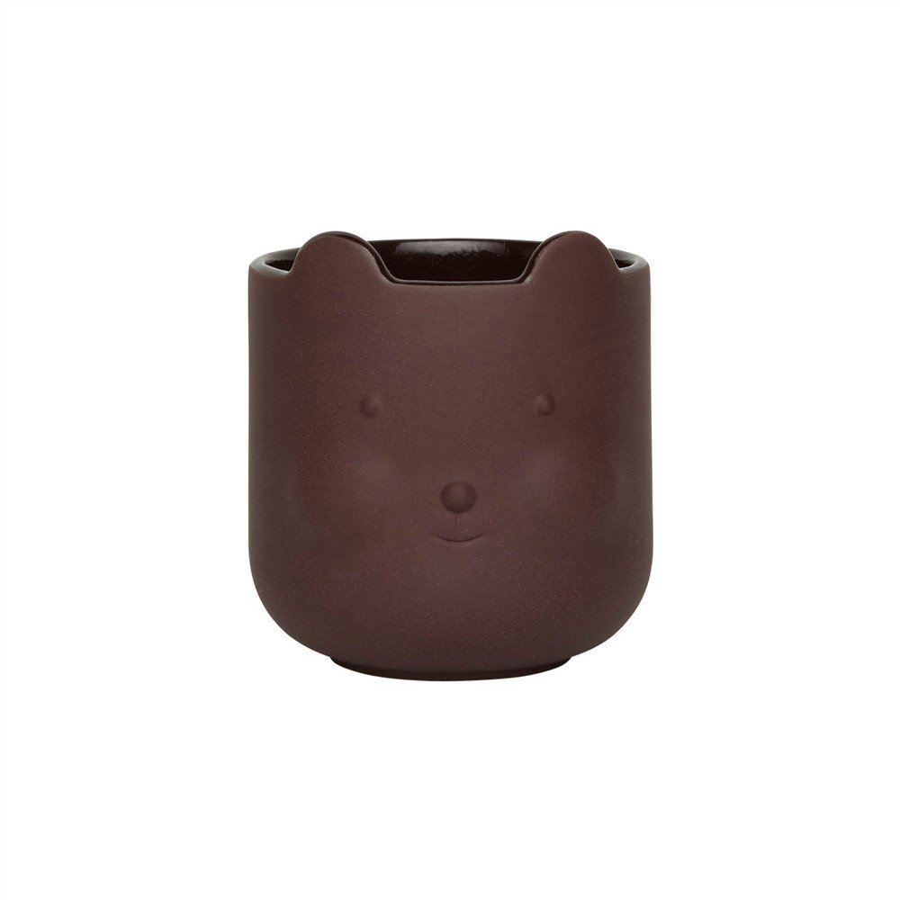 Terrakotta kézzel készített kaspó ø 9 cm Bear – OYOY Mini