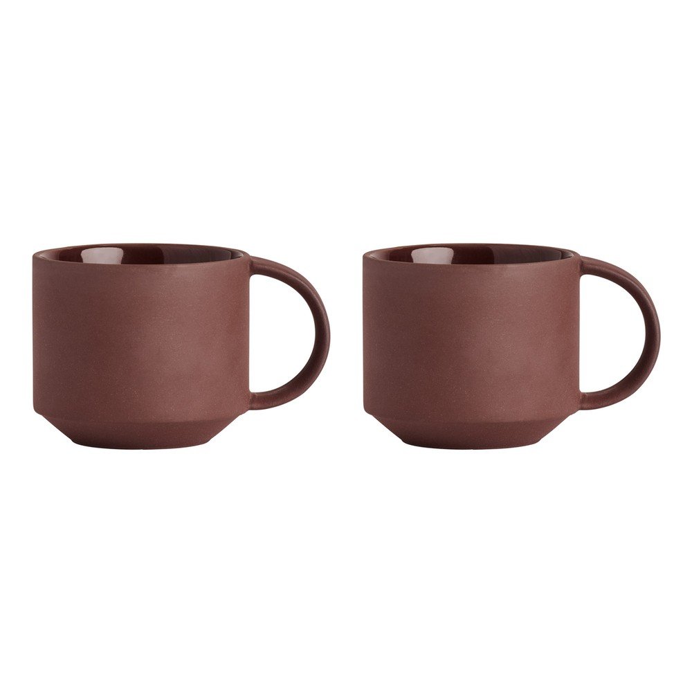 Terrakotta színű terrakotta bögre szett 2 db-os Yuka – OYOY Living Design