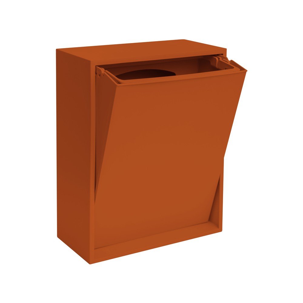 Terrakotta színű újrahasznosított műanyag szelektív-fali szemetes Recycling Box – ReCollector