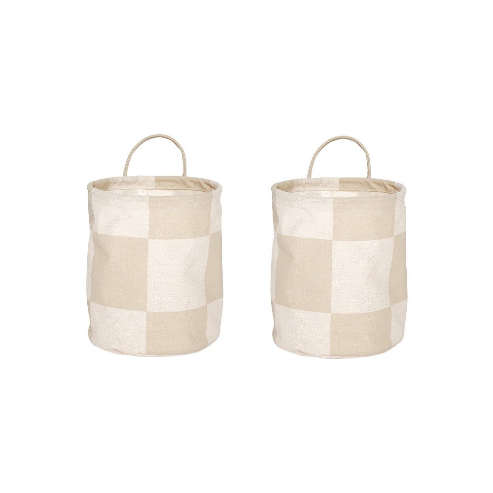 Textil tárolókosár szett 2 db-os ø 18x22 cm Chess – OYOY Living Design