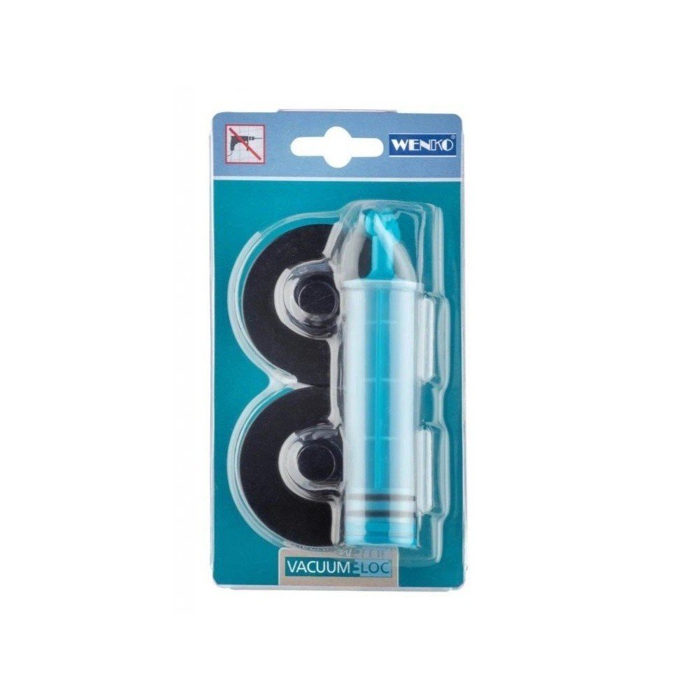 Vacuum-Loc Classic Plus 2 db fekete öntapadós fali adapter és pumpa - Wenko