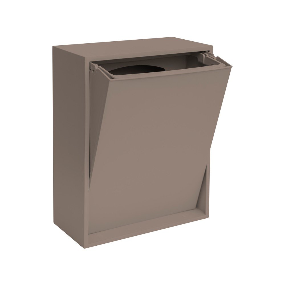 Világosbarna újrahasznosított műanyag szelektív-fali szemetes Recycling Box – ReCollector