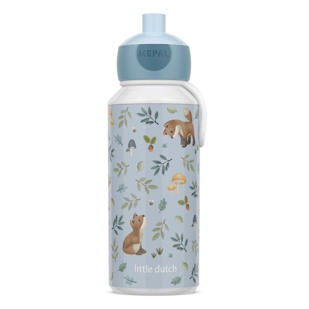 Világoskék műanyag gyerek ivópalack 400 ml Forest Friends by Little Dutch – Mepal