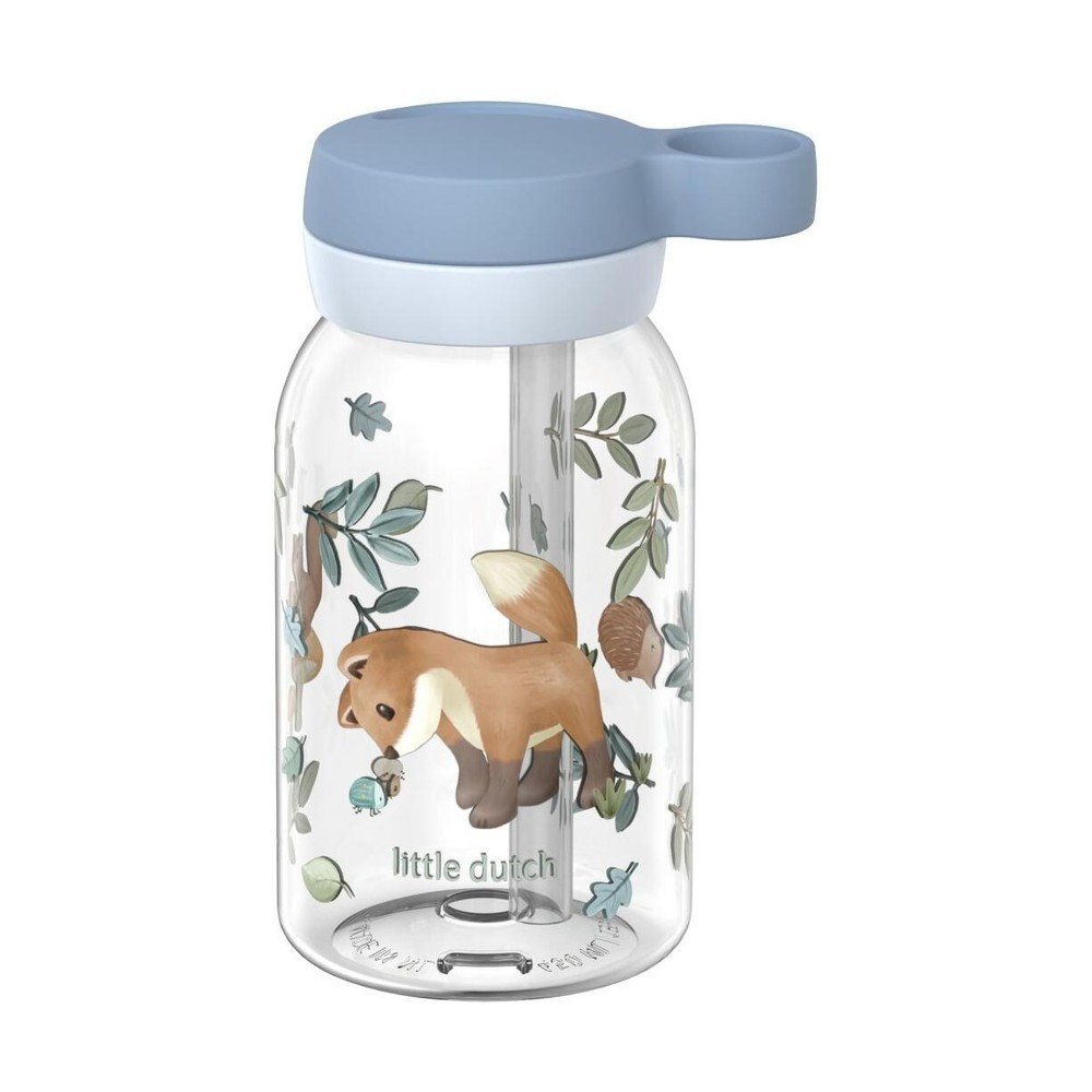 Világoskék műanyag gyerek ivópalack 450 ml Forest Friends by Little Dutch – Mepal