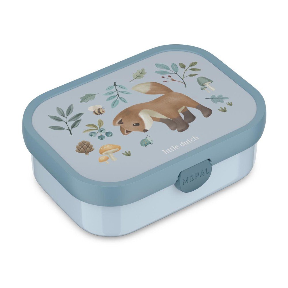 Világoskék műanyag gyerek uzsonnás doboz Forest Friends by Little Dutch – Mepal