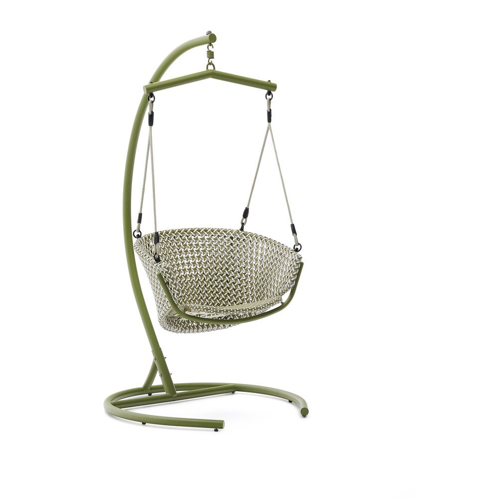 Zöld rattan kerti függőfotel Saliga – Kave Home