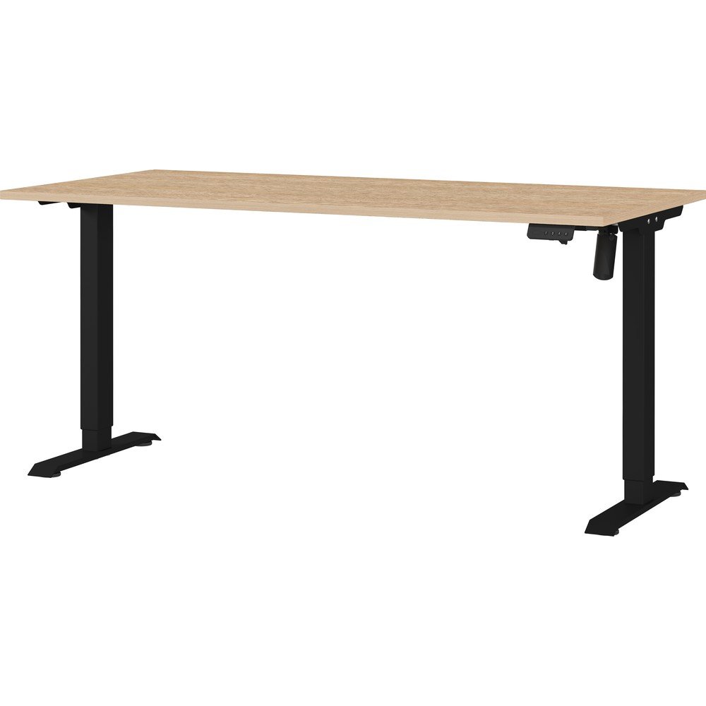Állítható íróasztal elektromosan állítható magassággal tölgyfa dekoros asztallappal 80x160 cm Boras – Germania