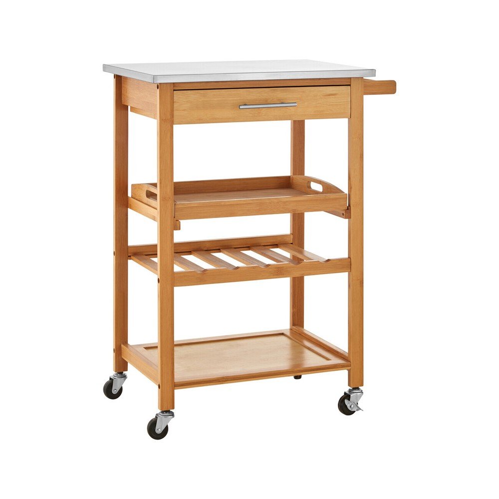 Bambusz gurulós zsúrkocsi 41x58 cm Harlow – Premier Housewares