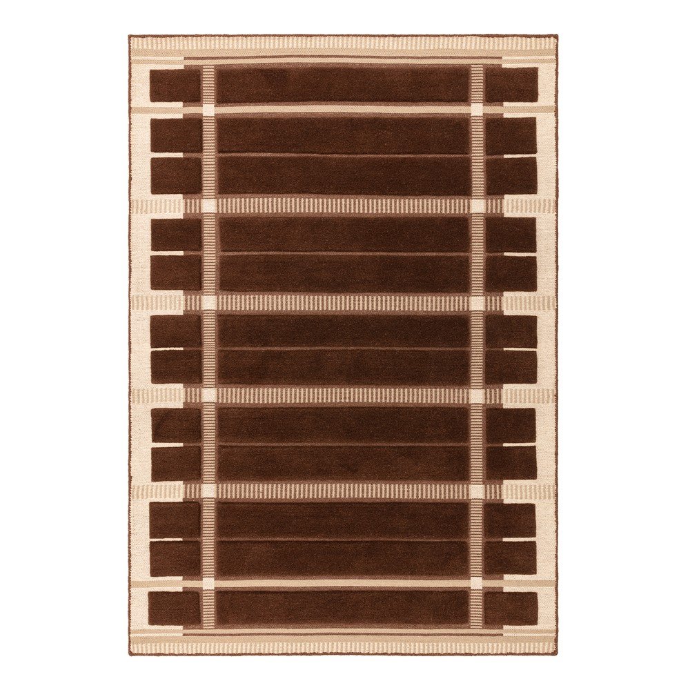 Barna-bézs kézi szövésű gyapjú szőnyeg 120x170 cm – Asiatic Carpets