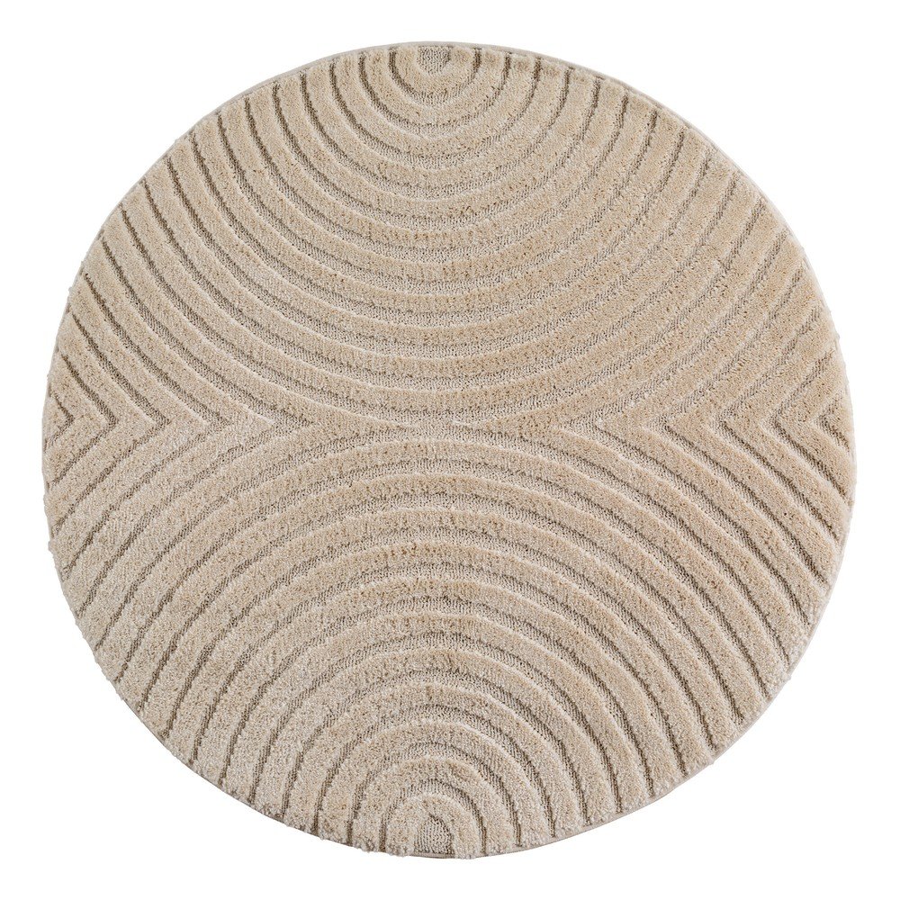 Bézs jutakeverék kerek szőnyeg ø 80 cm Art 1122 – Ayyildiz Carpets