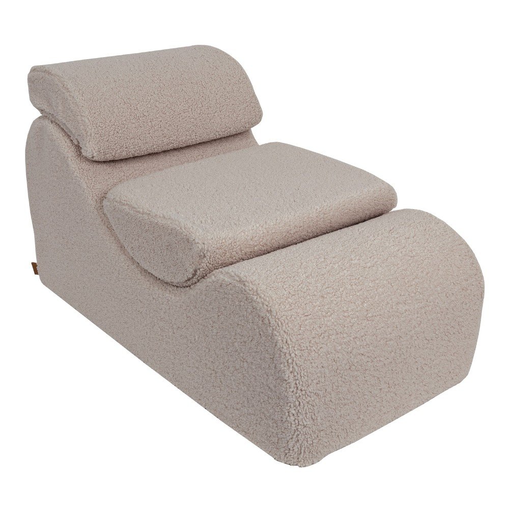 Bézs kordbársony gyerek fotel Wave – Meowbaby