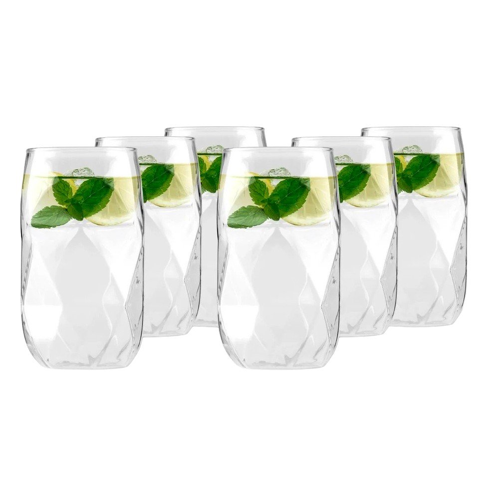 Boroszilikát üveg pohár szett 6 db-os 400 ml Geo – Vialli Design
