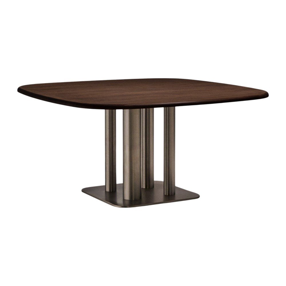 Étkezőasztal diófa dekorral 150x150 cm Melvar – Kave Home