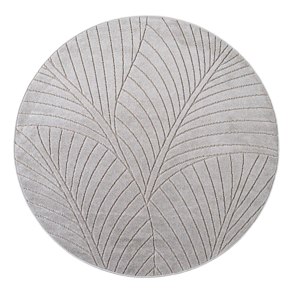 Ezüstszínű kerek kültéri-beltéri szőnyeg ø 80 cm Nova 1203 – Ayyildiz Carpets