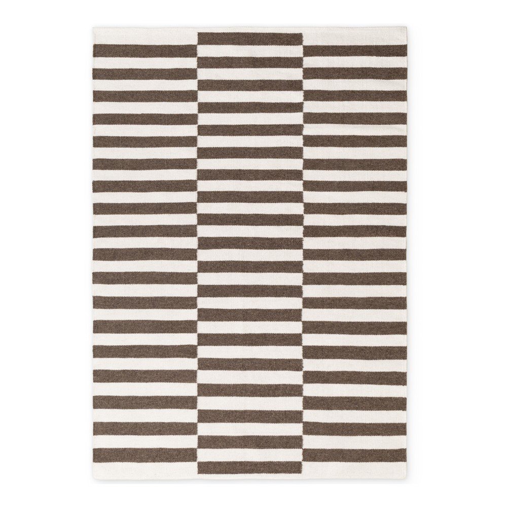 Fehér-barna kétoldalas-kézi szövésű gyapjú szőnyeg 120x180 cm Vika – Hanse Home