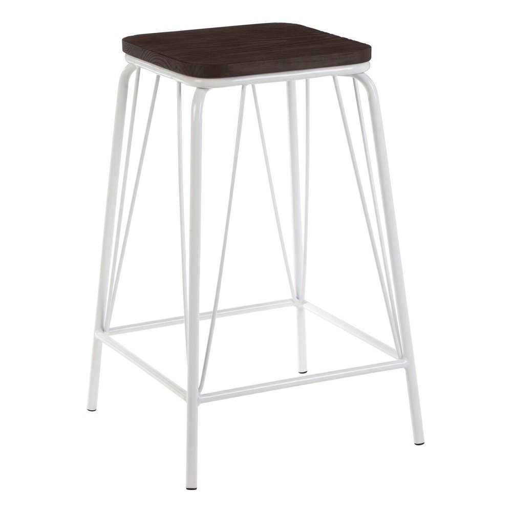 Fehér-sötét natúr színű szilfa ülőke District – Premier Housewares