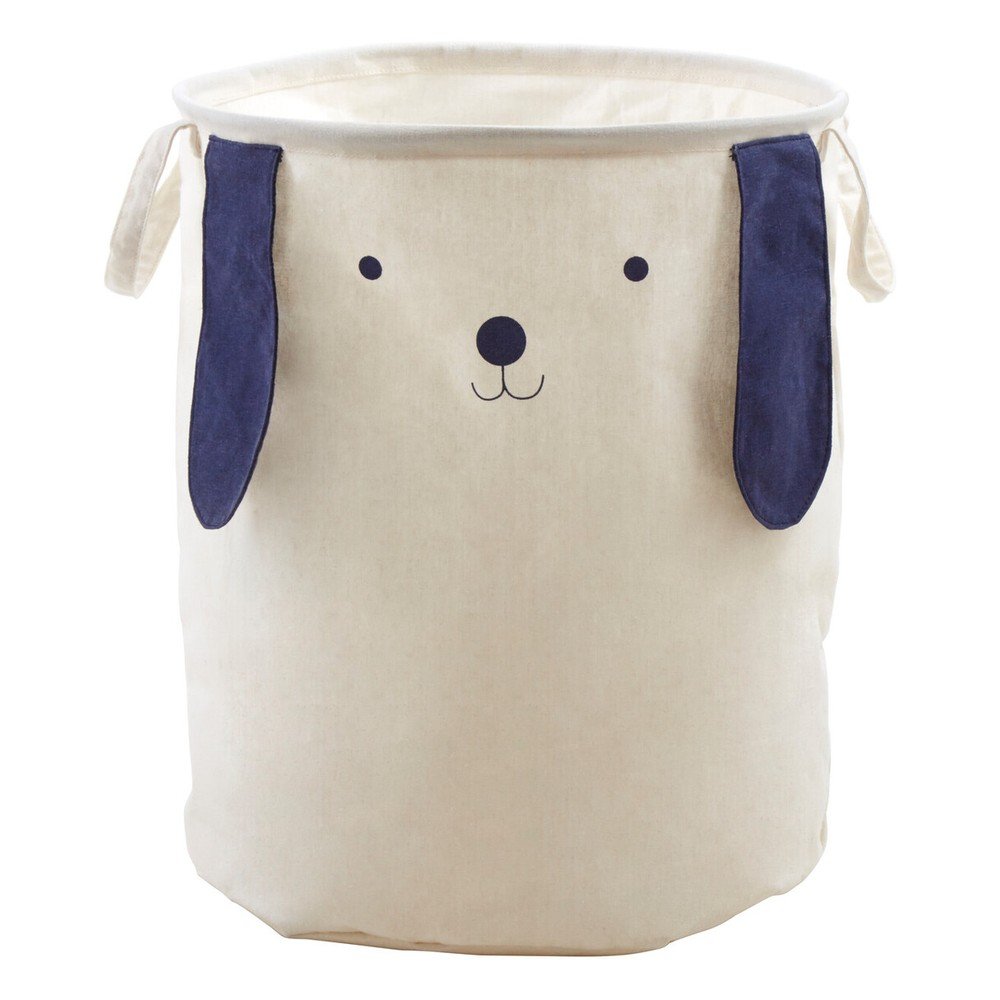 Fehér textil játéktároló kosár ø 39x48 cm Mimo Dog Face – Premier Housewares