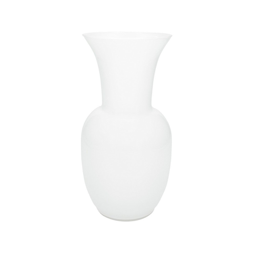 Fehér üveg váza (magasság 26 cm) – Brandani