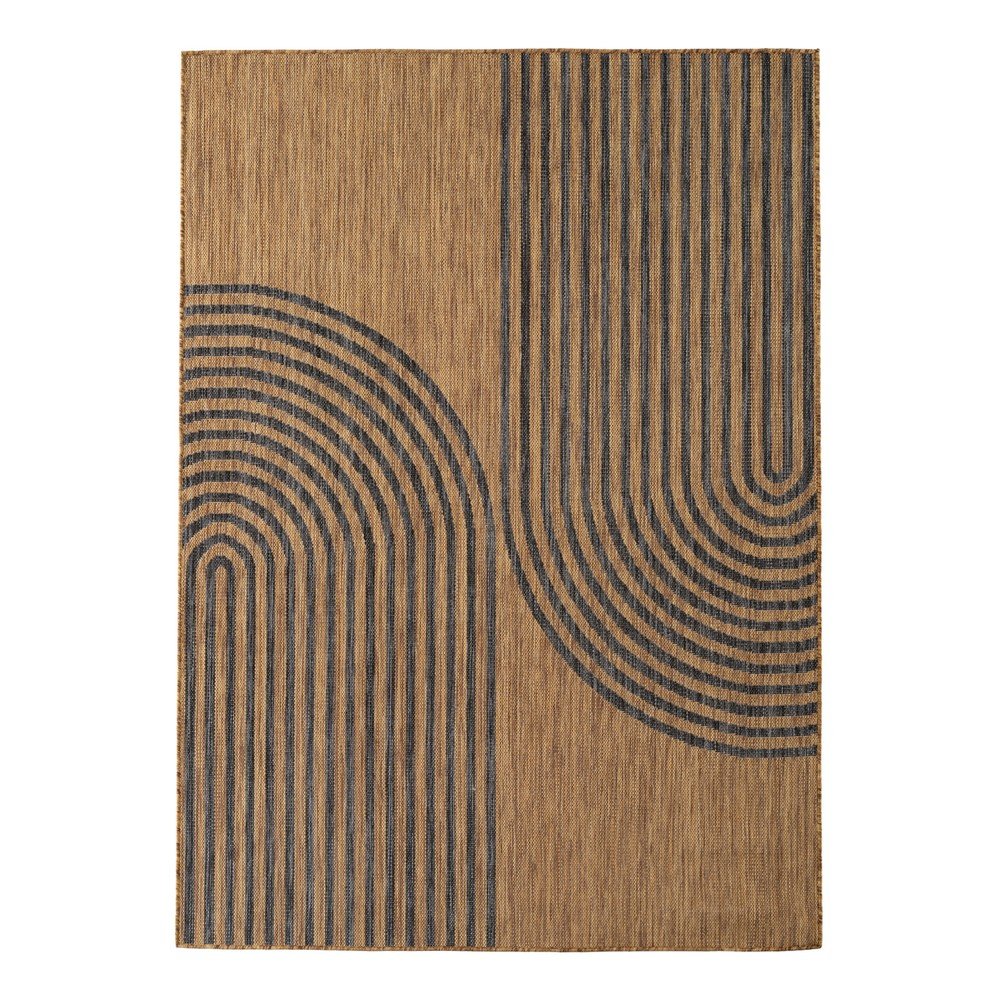 Fekete-barna kültéri-beltéri szőnyeg 200x290 cm Mira 1453 – Ayyildiz Carpets
