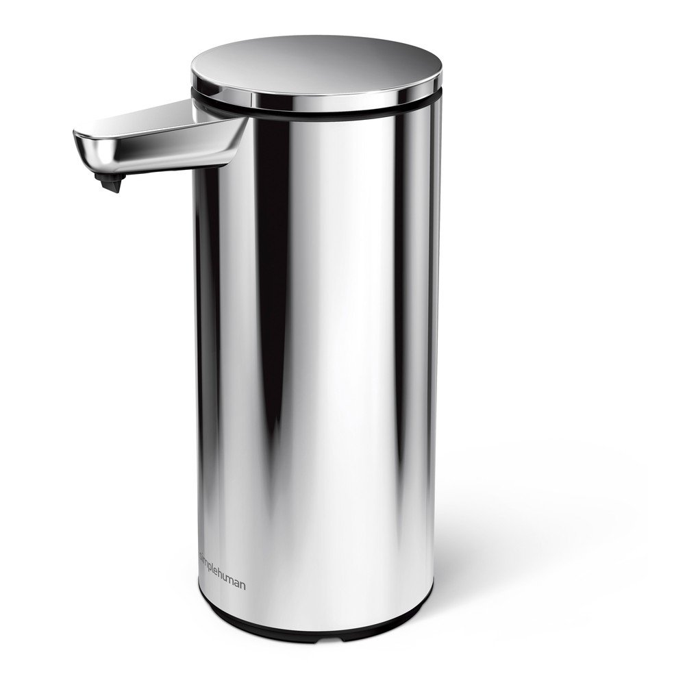 Fényes ezüstszínű automata acél szappanadagoló 266 ml – simplehuman