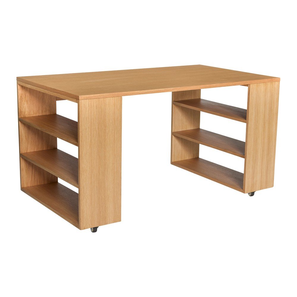 Íróasztal tölgyfa dekorral 80x140 cm Utility – Hübsch