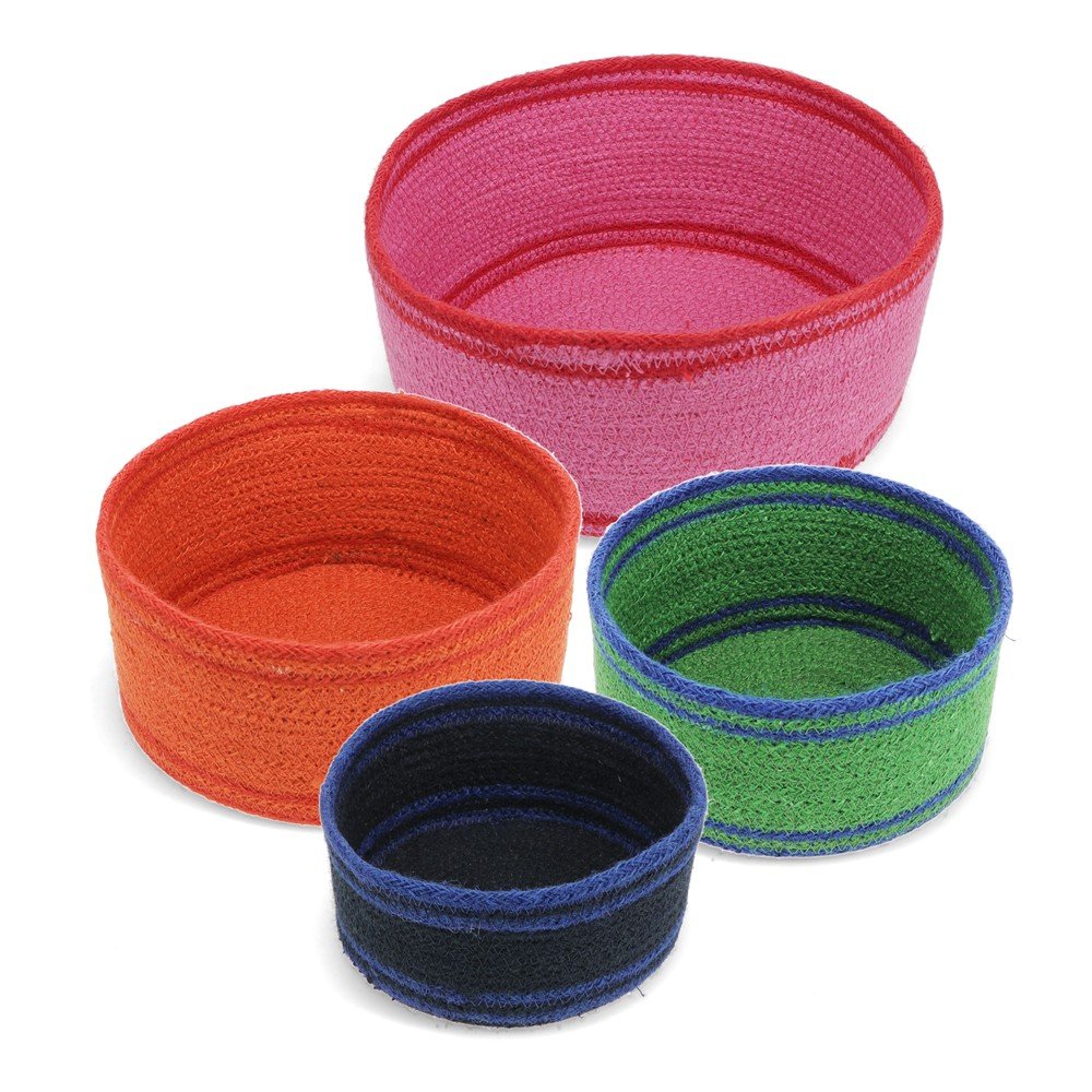 Juta tárolókosár szett 4 db-os ø 23x11 cm – Rex London