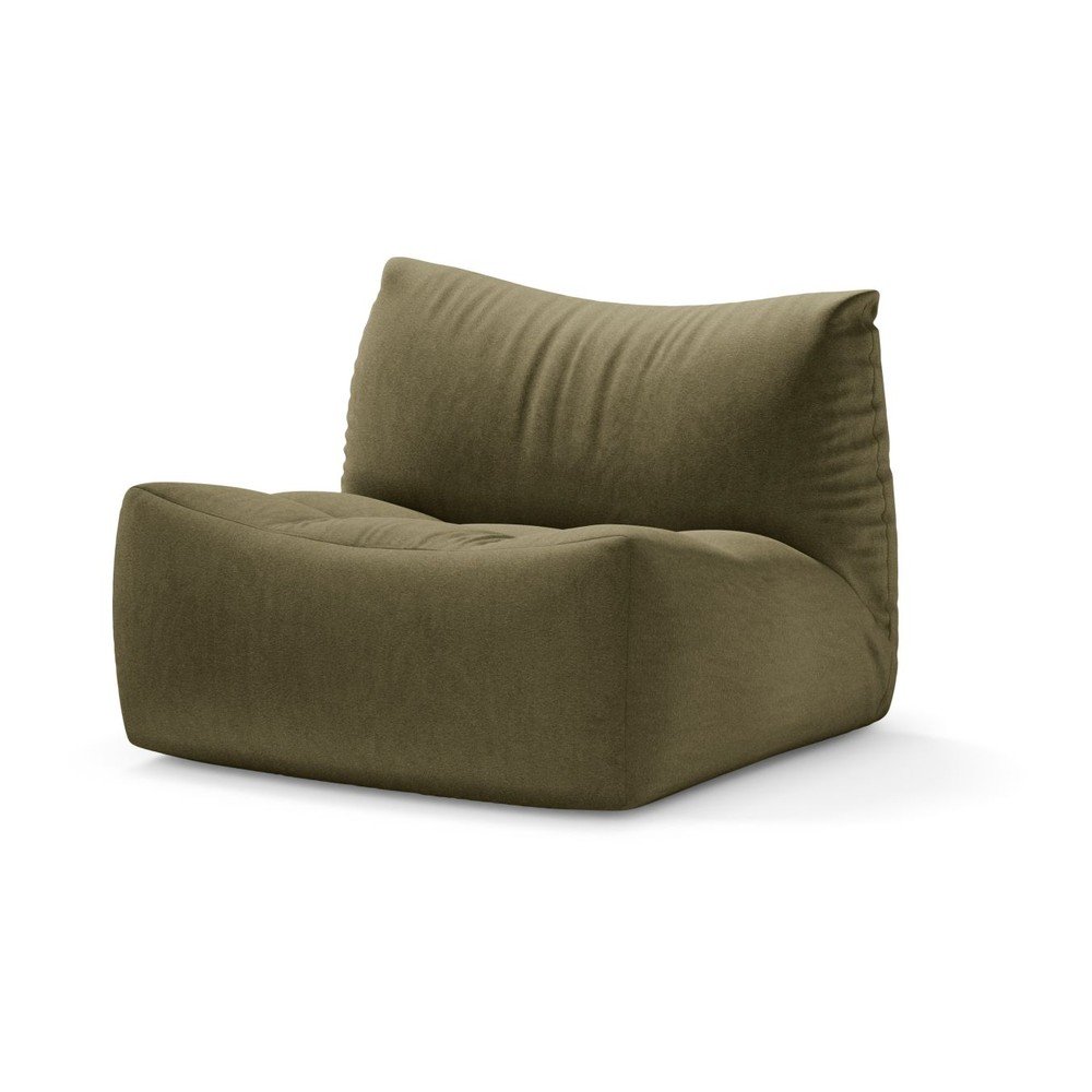 Khaki bársony fotel Tove – Micadoni