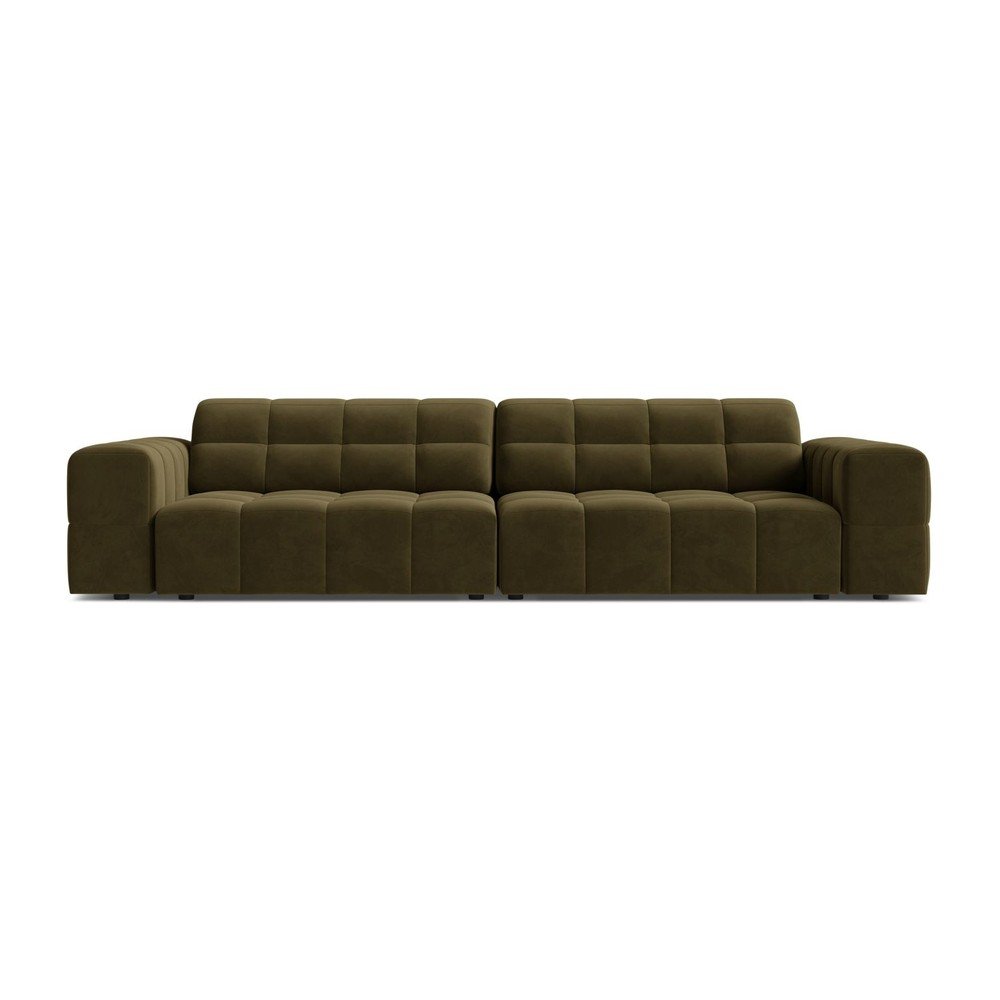 Khaki bársony kanapé 252 cm Chicago – Cosmopolitan Design