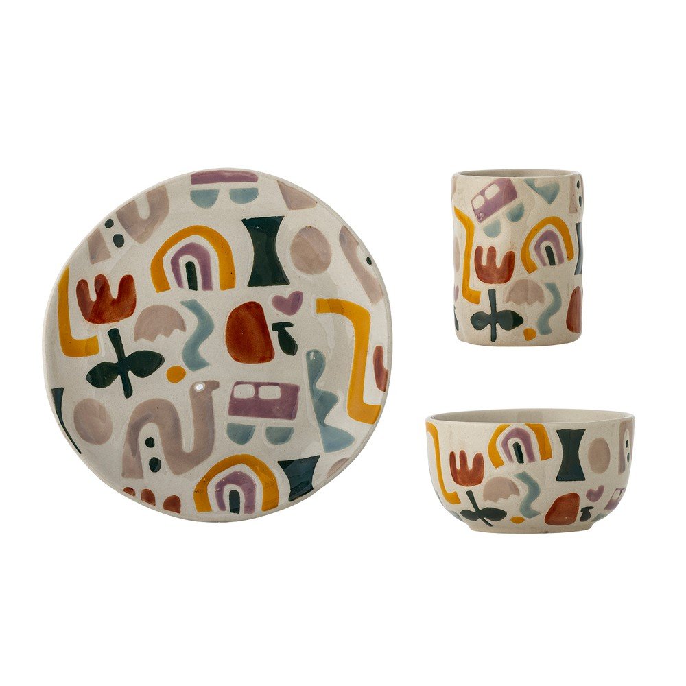 Kőedény gyerek étkészlet 3 db-os Filur – Bloomingville Mini