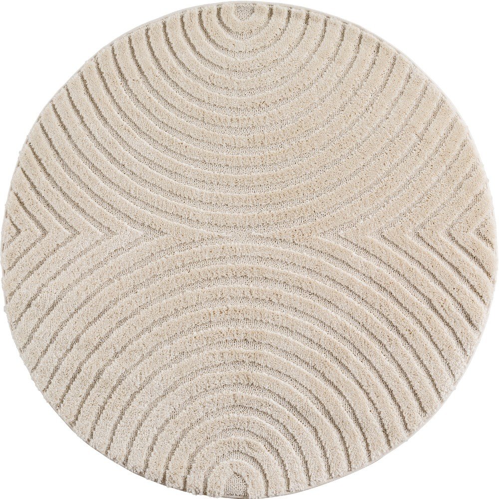 Krémszínű jutakeverék kerek szőnyeg ø 120 cm Art 1122 – Ayyildiz Carpets