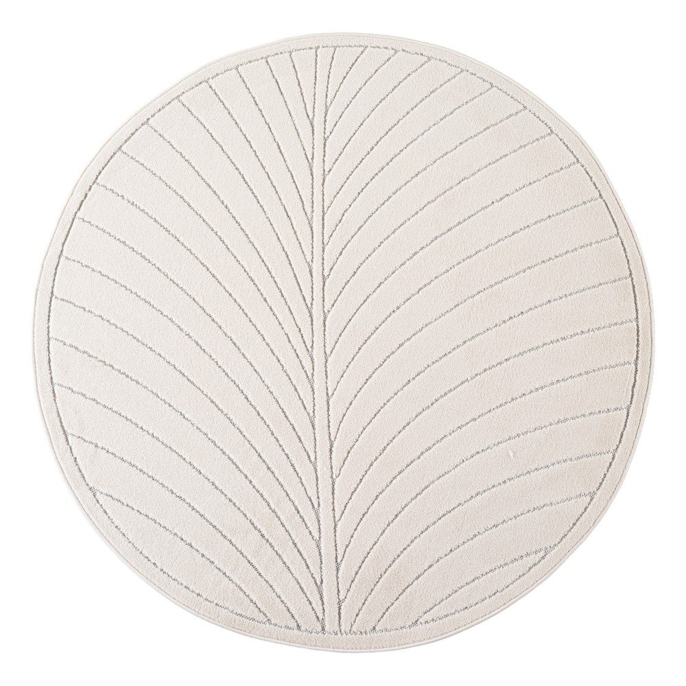 Krémszínű kerek kültéri-beltéri szőnyeg ø 120 cm Nova 1204 – Ayyildiz Carpets