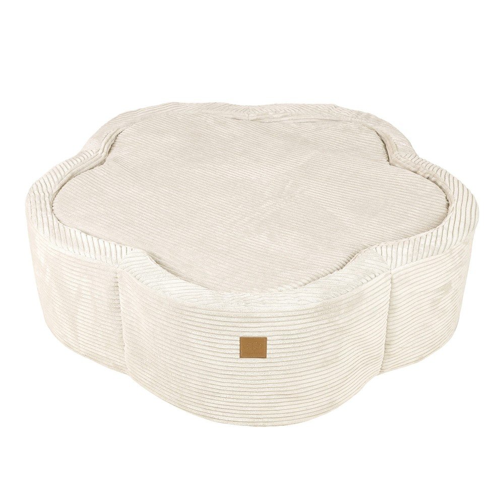 Krémszínű kordbársony labdamedence ø 90 cm magasság 30 cm – Meowbaby
