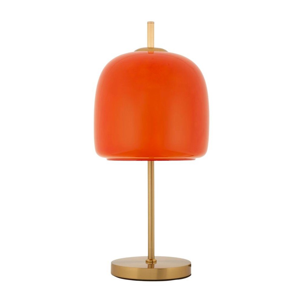 Narancssárga-aranyszínű fém asztali lámpa üveg búrával (magasság 53 cm) Oldy – Mauro Ferretti
