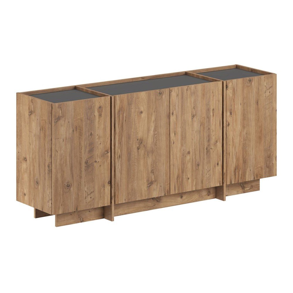 Natúr színű komód kábellyukkal borovi fenyő dekorral 180x80x45 cm Dorma – Kalune Design