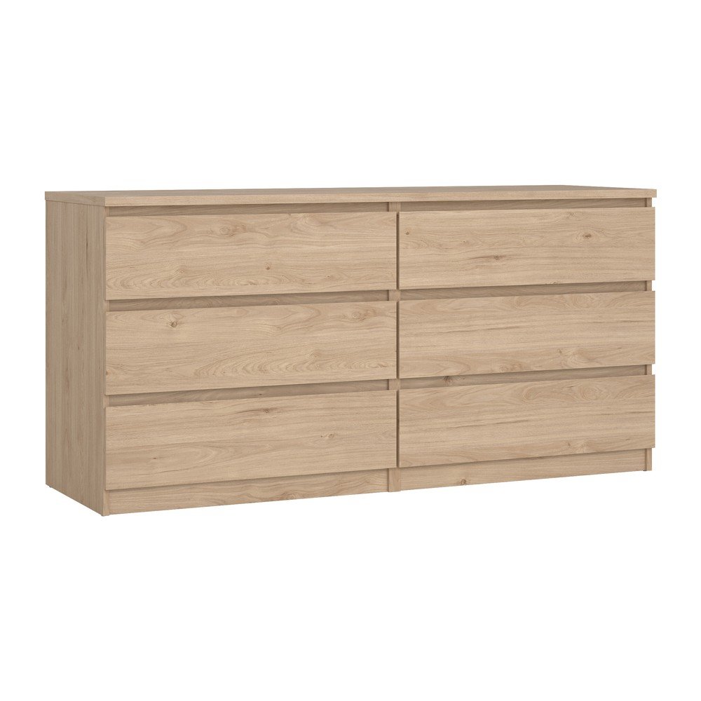 Natúr színű komód tölgyfa dekorral 154x76x50 cm Naia – Tvilum