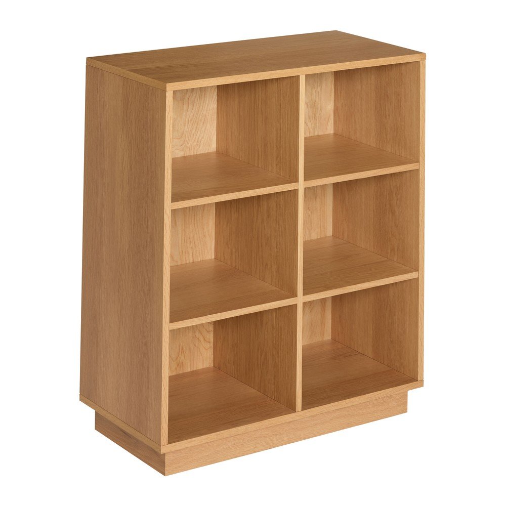 Natúr színű könyvespolc tölgyfa dekorral 80x95x30 cm Disco – Hübsch