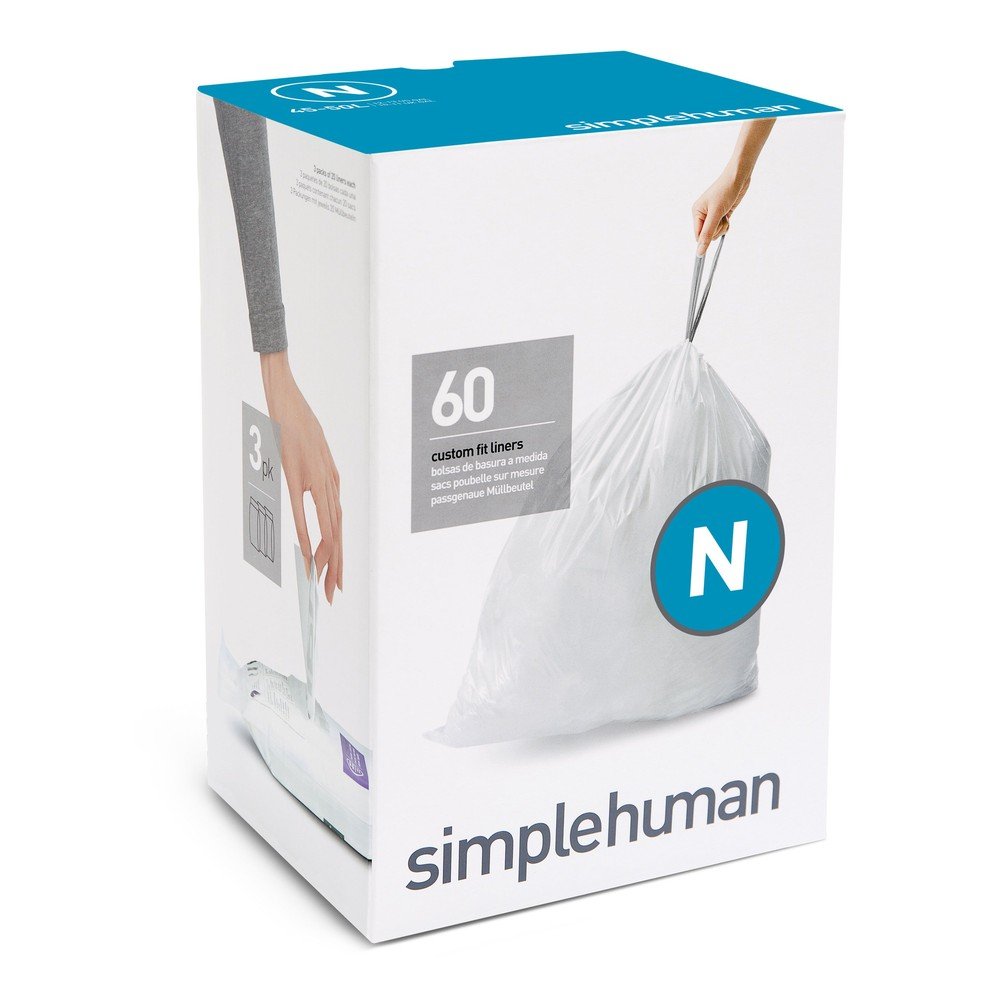 Összehúzható szemeteszsák készlet 60 db-os 50 l N – simplehuman