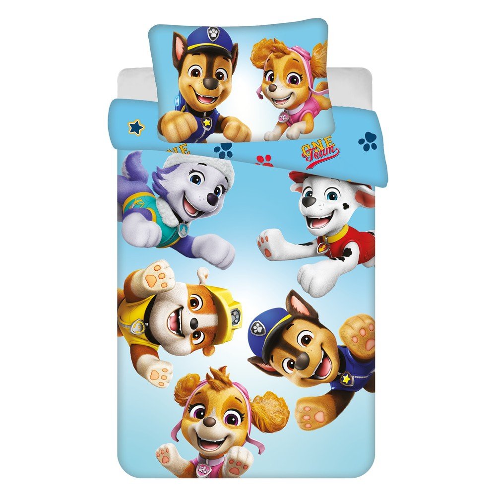 Pamut gyerek ágyneműhuzat babaágyhoz 100x135 cm Paw Patrol – Jerry Fabrics