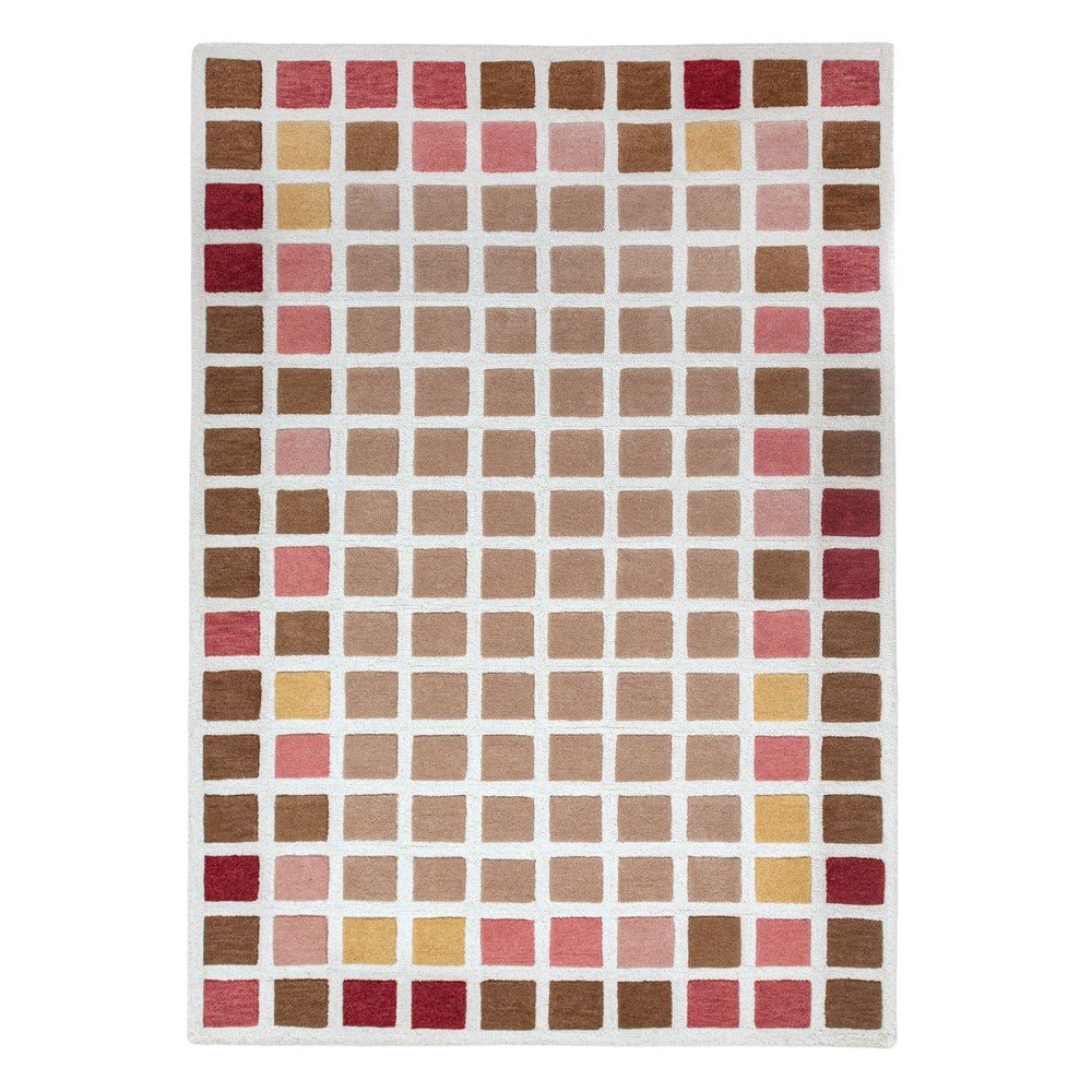 Rózsaszín kézi szövésű gyapjú szőnyeg 200x290 cm Renga Wool – Flair Rugs