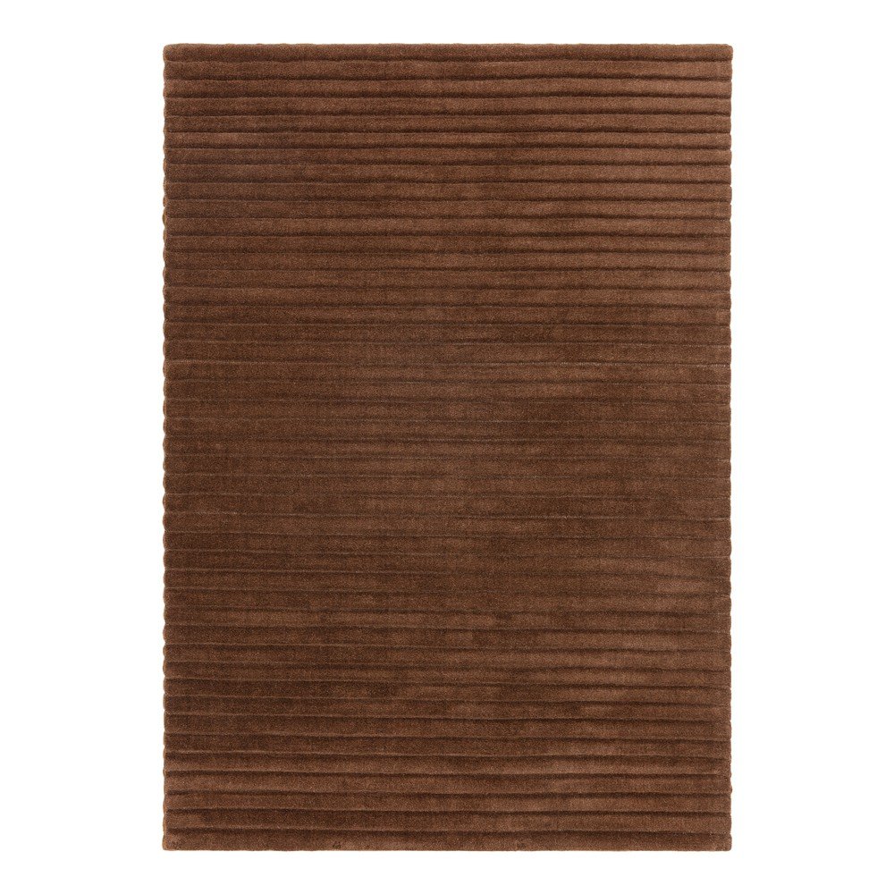 Sötétbarna kézi szövésű gyapjú szőnyeg 200x290 cm – Asiatic Carpets
