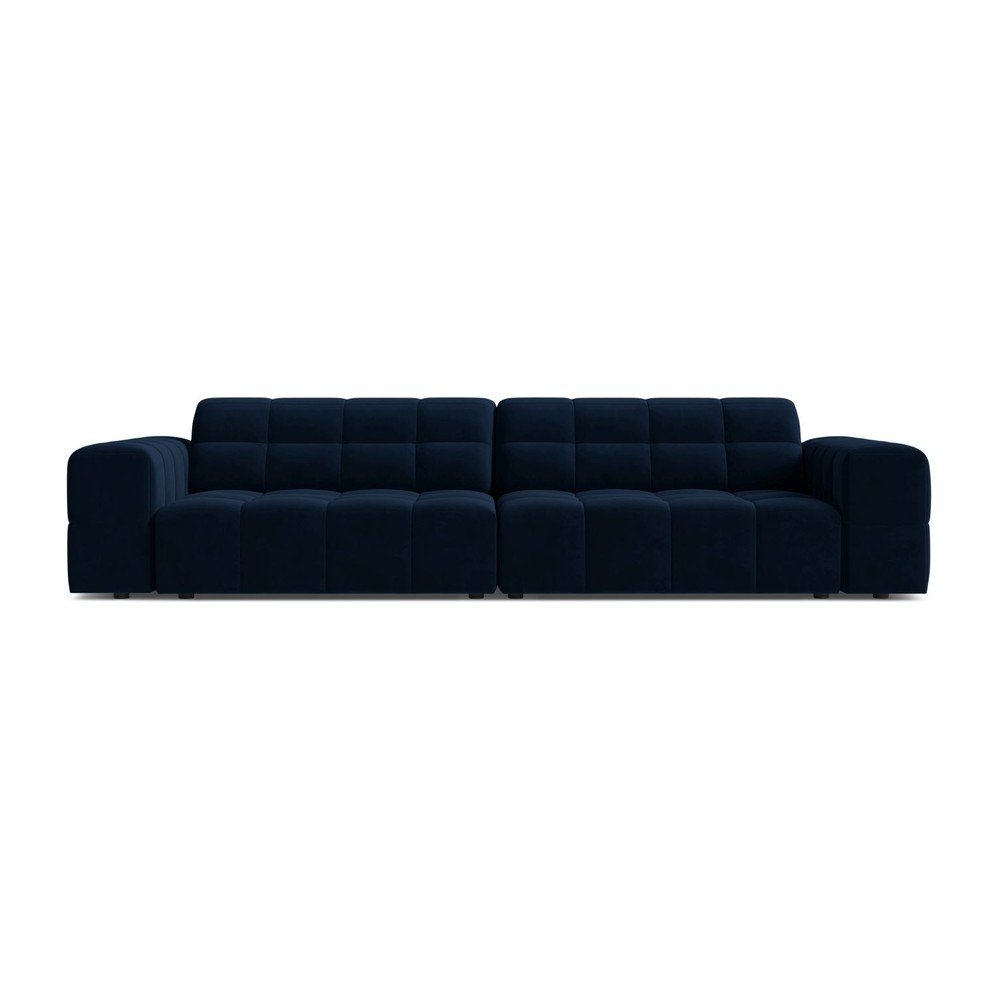 Sötétkék bársony kanapé 252 cm Chicago – Cosmopolitan Design