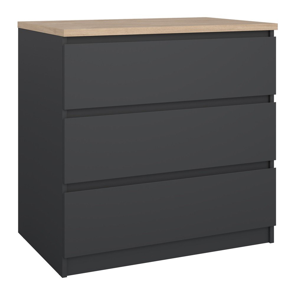 Sötétszürke komód 77x76x50 cm Naia – Tvilum