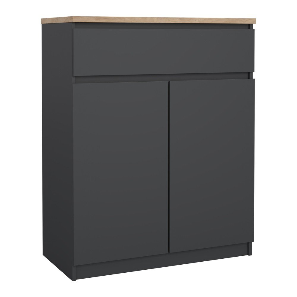 Sötétszürke komód 80x100x40 cm Naia – Tvilum