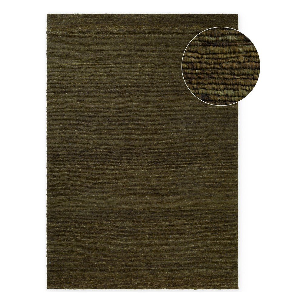 Sötétzöld kézi szövésű gyapjú szőnyeg 120x170 cm Bexley Woolwich – Ted Baker
