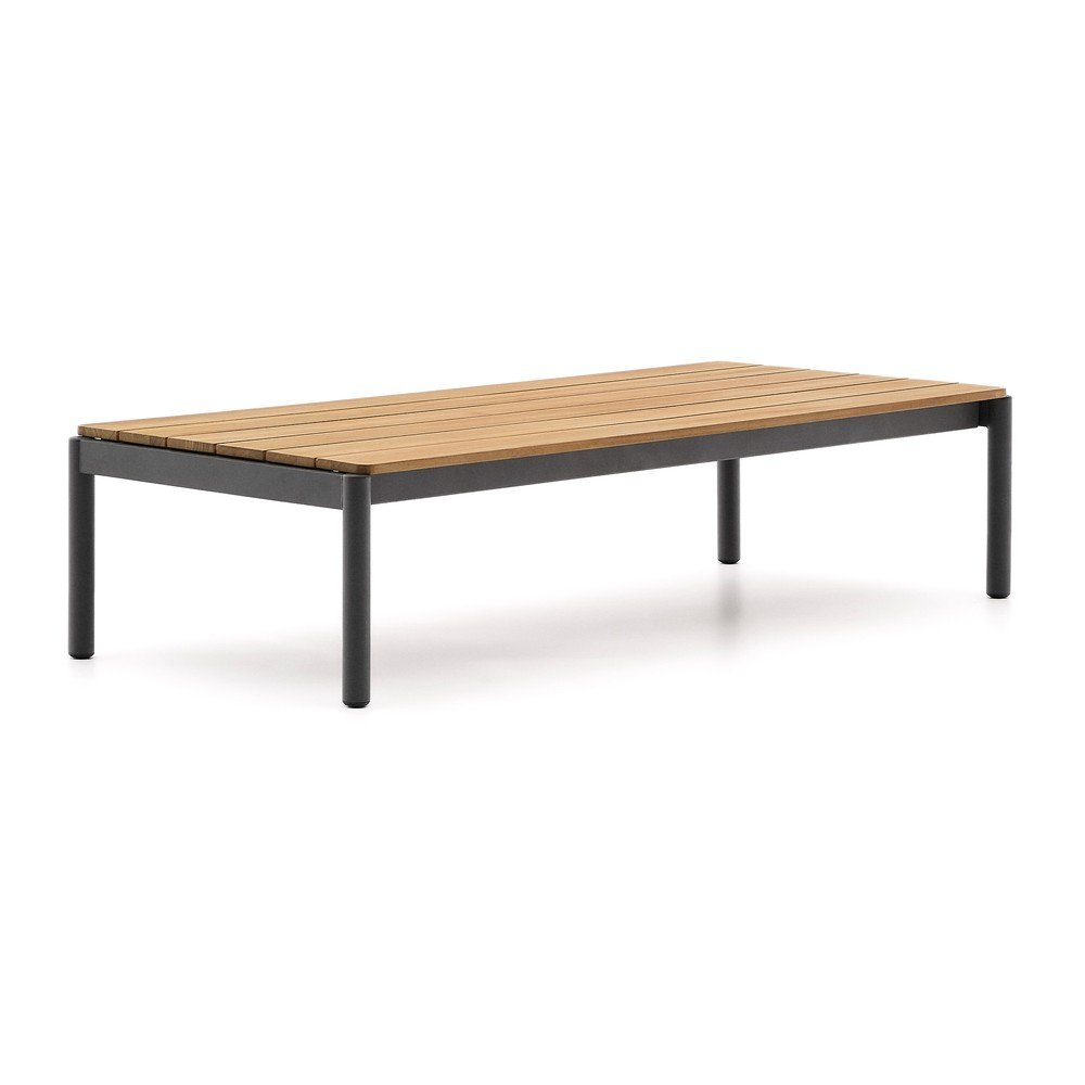 Teakfa kerti dohányzóasztal 63x149 cm Sorells – Kave Home