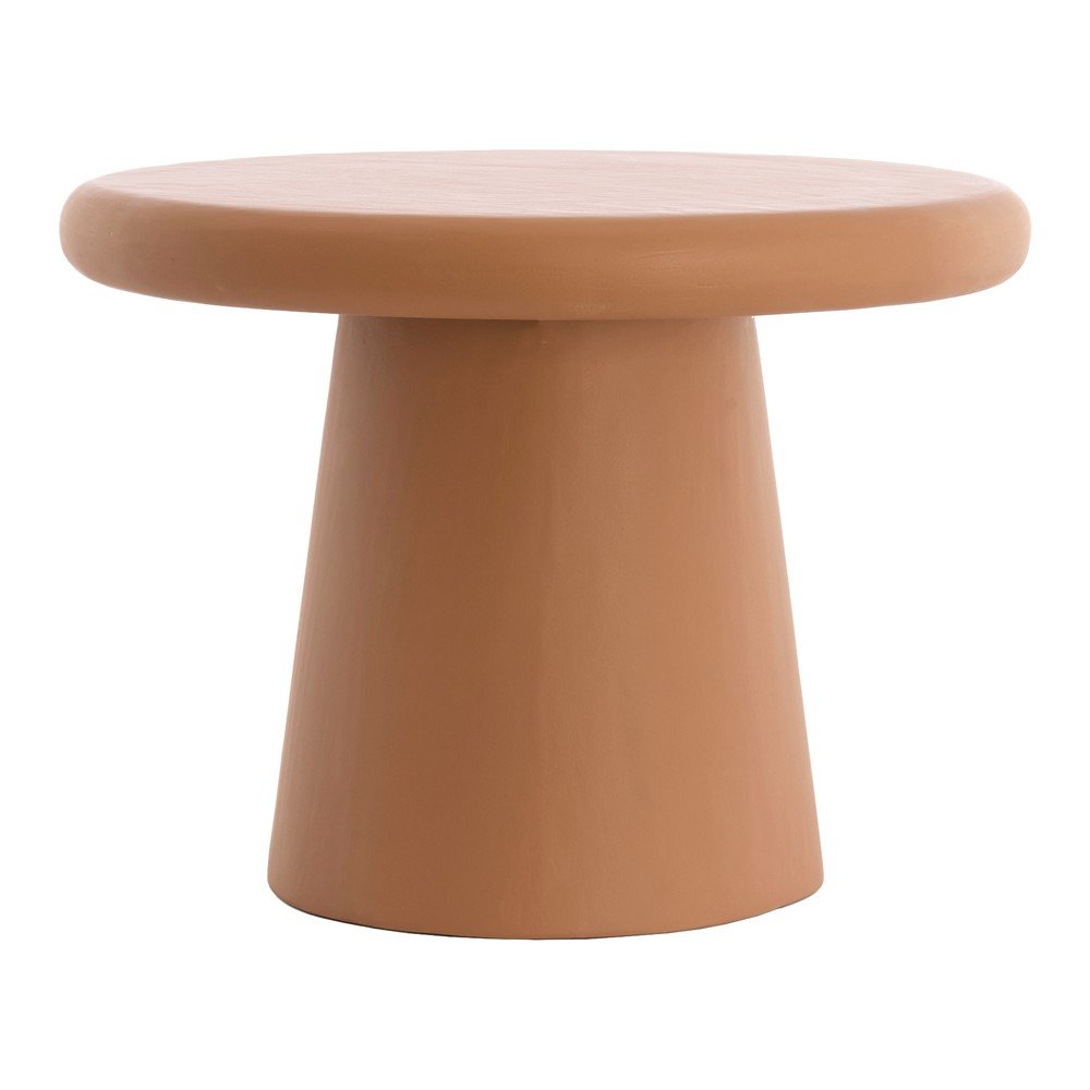 Terrakotta színű kerek dohányzóasztal ø 60 cm Kulona – Light & Living