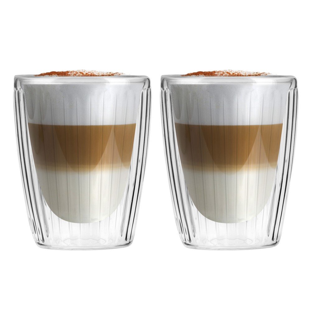 Üveg bögre szett 2 db-os cappucinóhoz 250 ml Livio Duo – Vialli Design