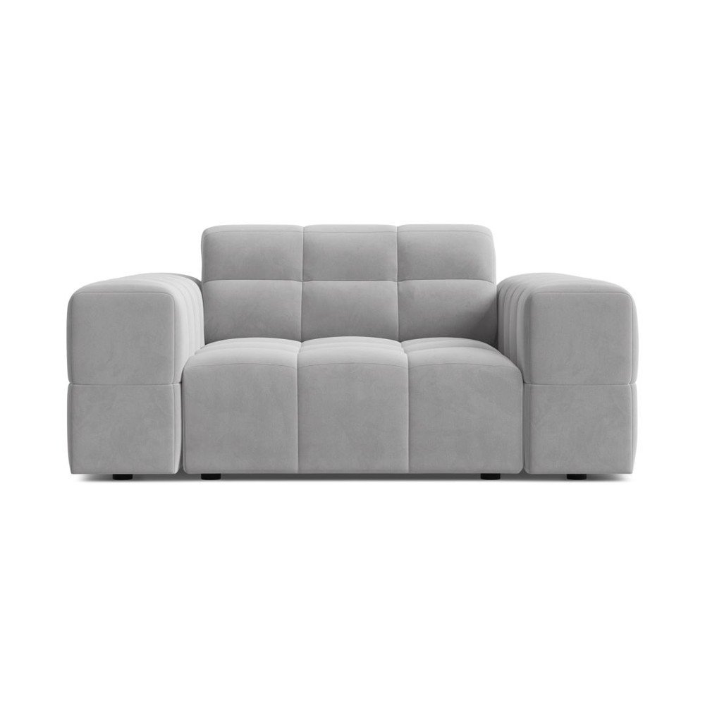 Világosszürke bársony fotel Chicago – Cosmopolitan Design