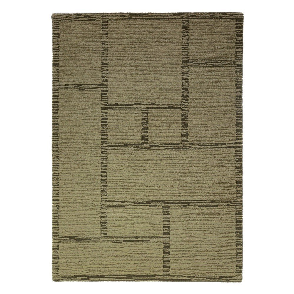 Zöld kézi szövésű gyapjú szőnyeg 160x230 cm Harris Modula Wool – Flair Rugs